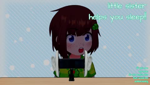 little sister helps you sleep! (whispering+mouth+tapping)