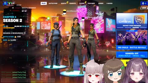 300% IMOUTO 100% FORTNITE GAMING TIME!!! SLICE OF WIFE COLLAB WITH @lilyhops & @alicesawyer !!!!! 🎀 vtuber!