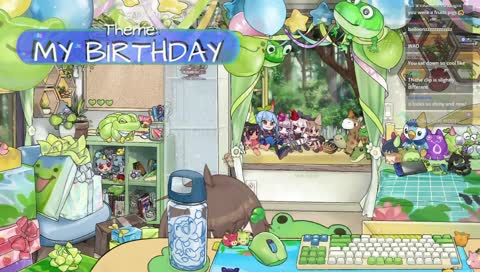 my BIG BIRTHDAY stream 💚 party games 💚 new model 💚 old friends 💚 Q&A 💚 frog-themed games