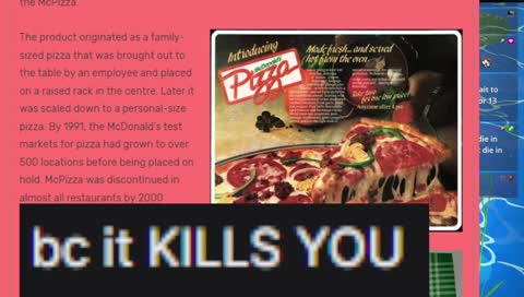 the infamous McPizza