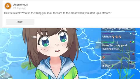 da one thing she looks forward to most each stream