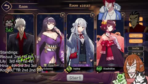 Mahjong Hangout ft. @lilyhops, @kongouvt, @hinabobina