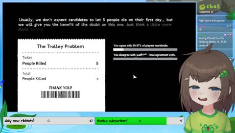 TROLLEY PROBLEMS (chat voting)