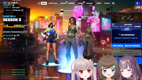 300% IMOUTO 100% FORTNITE GAMING TIME!!! SLICE OF WIFE COLLAB WITH @lilyhops & @alicesawyer !!!!! 🎀 vtuber!