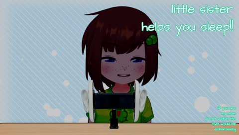 little sister helps you sleep! (whispering+mouth+tapping)