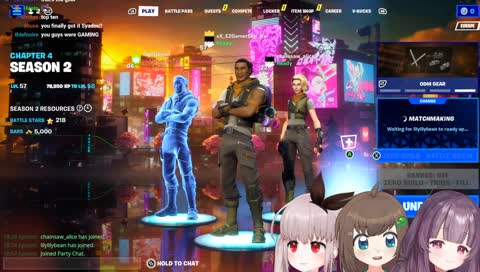 300% IMOUTO 100% FORTNITE GAMING TIME!!! SLICE OF WIFE COLLAB WITH @lilyhops & @alicesawyer !!!!! 🎀 vtuber!