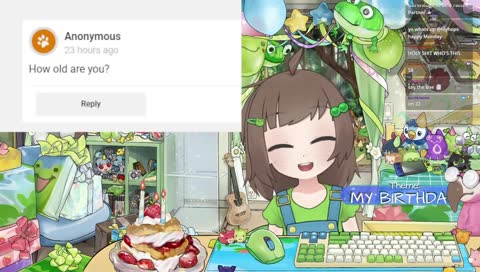 my BIG BIRTHDAY stream 💚 party games 💚 new model 💚 old friends 💚 Q&A 💚 frog-themed games