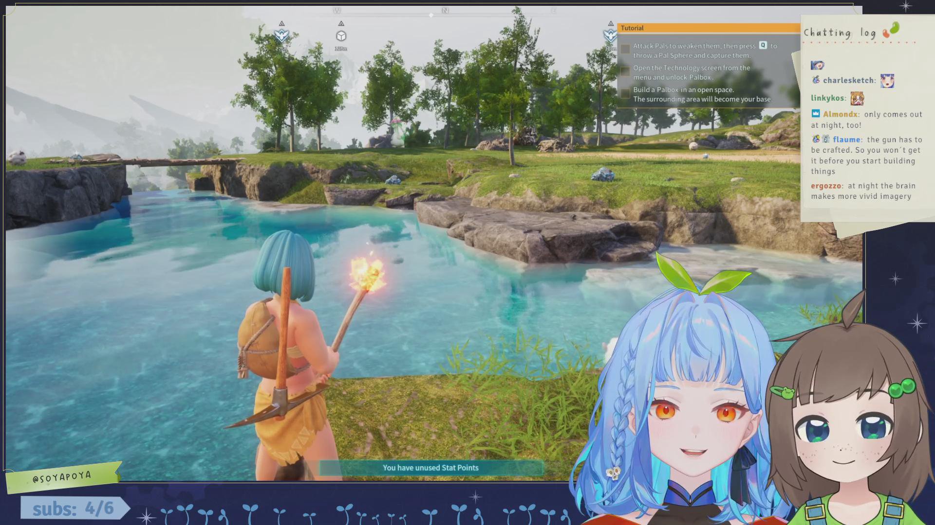 Playing Palworld for the first time with my PAL @lilyhops (original joke, do not steal)